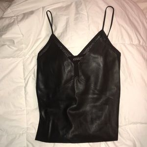 Zara Trafaluc Party Leath Tank Top
